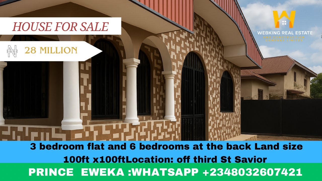 HOUSE FOR SALE IN UPPER ST SAVIOR ROAD BENIN CITY EDO STATE NIGERIA