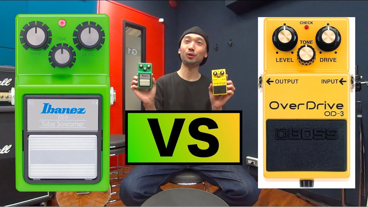 歪みの名機BOSS「OD-3」と Ibanez「TS9」を 弾き比べしてみました！！