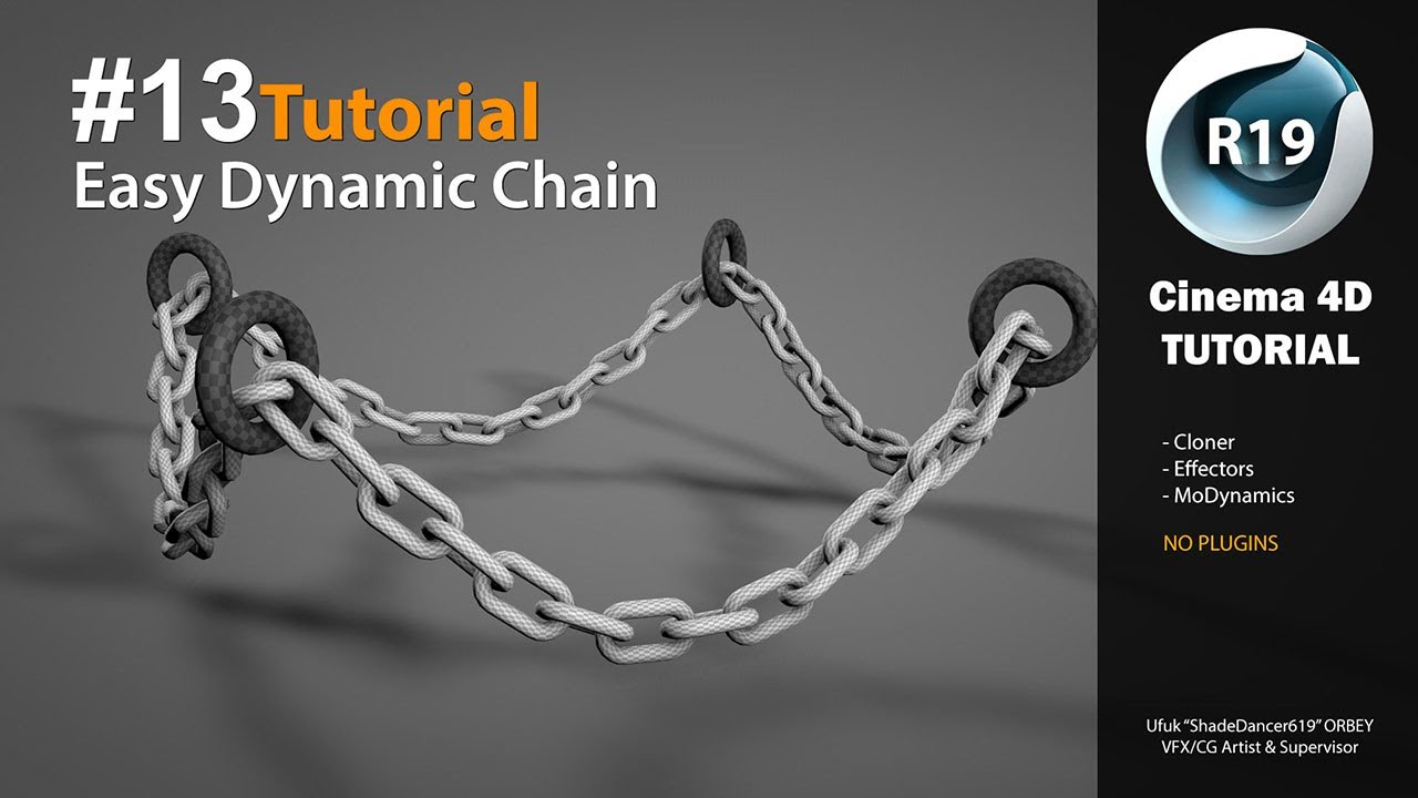 Cinema 4D tutorial - Easy Dynamic Chain