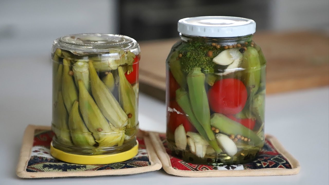 Կուտատուկի Բամիայի Մարինադ Թթու - Pickled Okra Recipe - Heghineh Cooking Show in Armenian