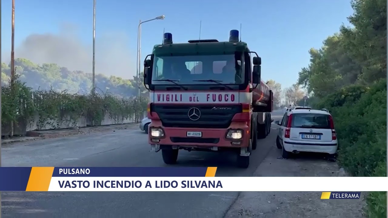 Pulsano, vasto incendio a lido Silvana di Walter Baldacconi