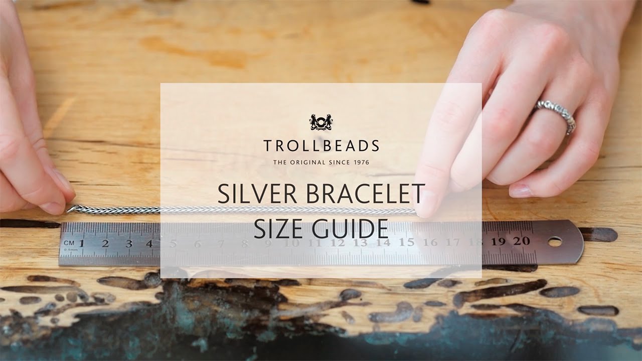 Silver Bracelet size guide from Trollbeads