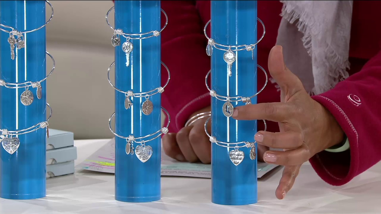 Extraordinary Life Set of 3 Sterling Silver Charm Bangles with Gift Boxes on QVC