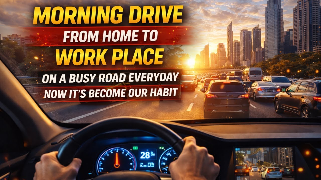 Morning Rush Drive | Al Warqa to Business Bay on a Busy Dubai Road 🚗🌆