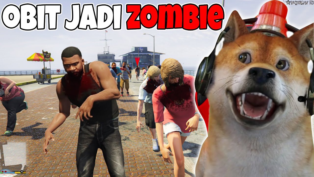 OBIT JADI ZOMBIE DAN GIGIT ORANG-ORANG JADI ZOMBIE! - GTA 5 Mod Indonesia