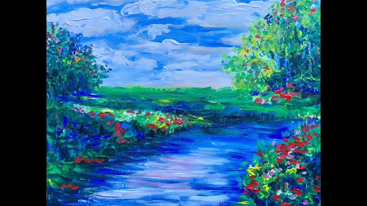 The Impressionist Summer Landscape In Acrylics