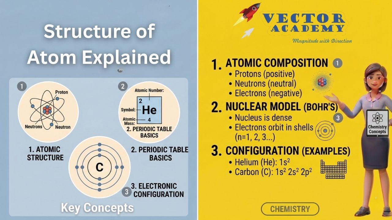 MHT-CET Session 6 : Structure of Atom Explained Clearly | Chemistry Basics | Vector Academy