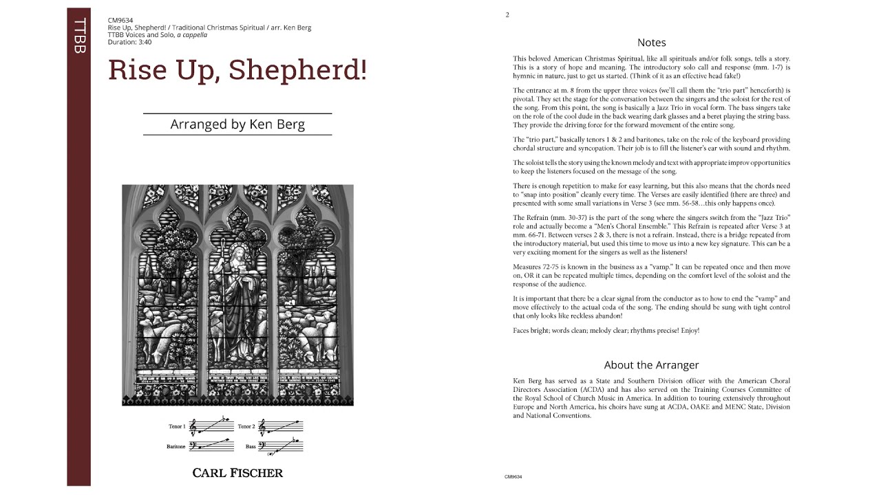 Rise Up, Shepherd! (CM9634) arr. Ken Berg