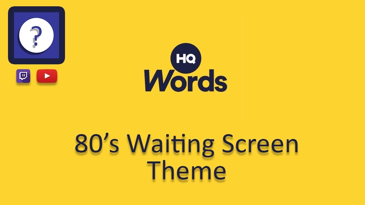 HQ Words 80's Theme