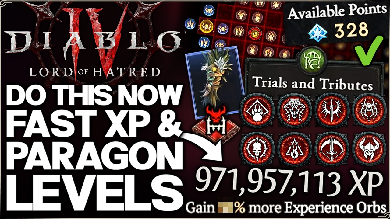 Diablo 4 &mdash; Как быстро получить очки Парагона и разблокировать все 300 очков &mdash; Руководство по прок...