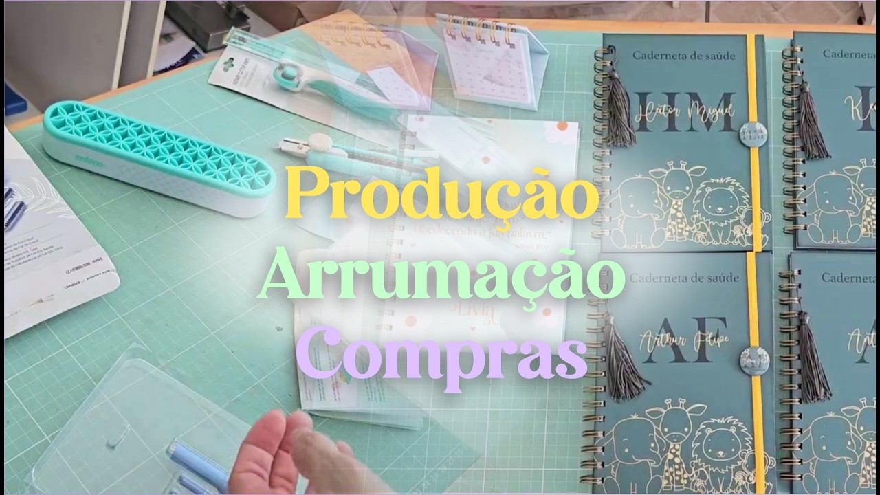 Arrumação do ateliê / Comprinhas / produção de cadernetas / Fiquei doente