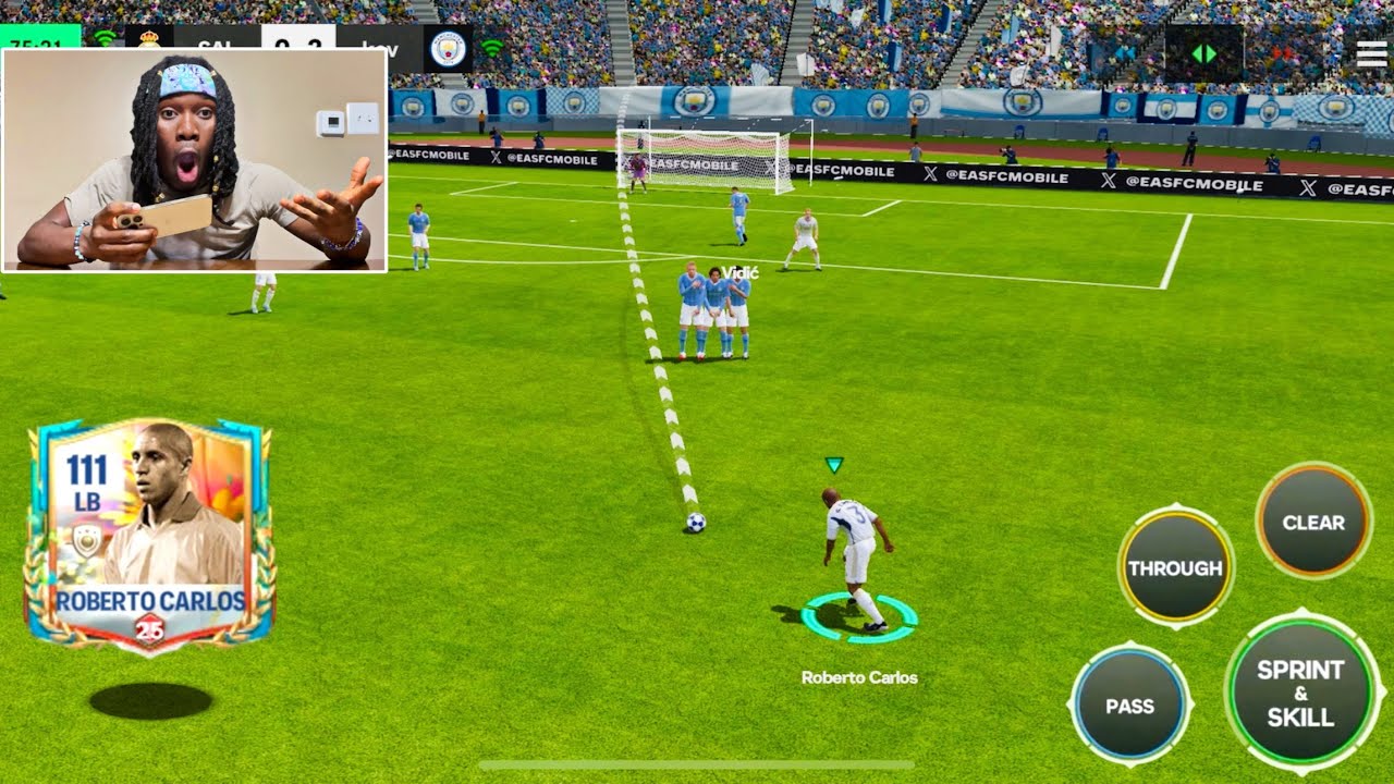 111 Roberto Carlos Powerful Free-Kick is UNSTOPPABLE | FC MOBILE