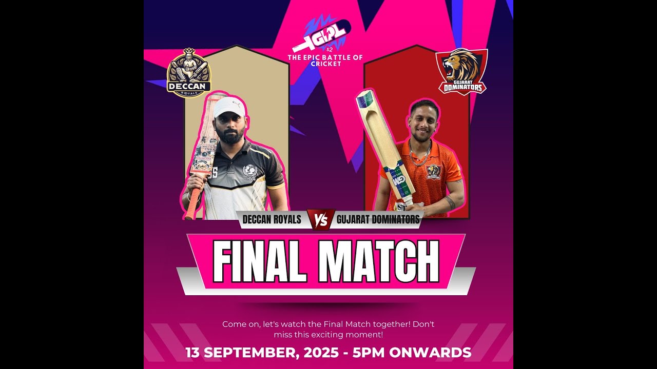 TGPL S2 || GRAND FINAL || Gujarat Dominators  vs  Deccan Royals