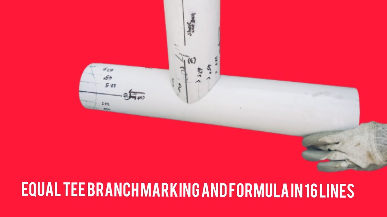 Equal tee formula | equal tee branch | equal saddle marking in 16 lines