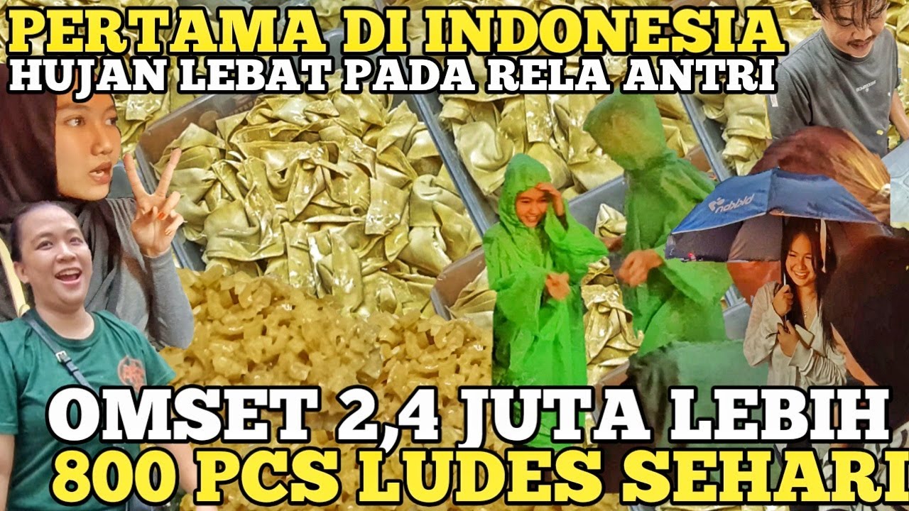 HUJAN LEBAT AJA RELA ANTRI! JUALAN UNIK PERTAMA DI INDONESIA OMSET 2,4 JUTA 800 PCS LUDES! IDE USAHA