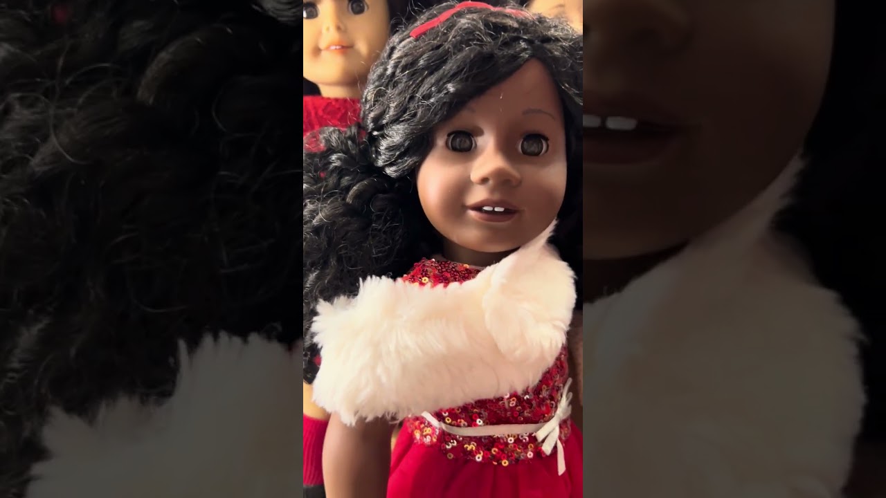 What my American girl dolls are wearing for Christmas part 1
