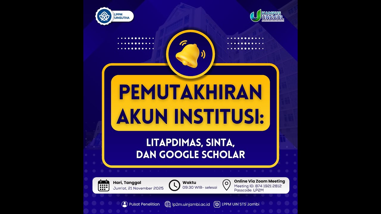 Sosialissi Pemutakhiran Akun Institusi: Litapdimas, Sinta, Google Scholar, dan Turnitin