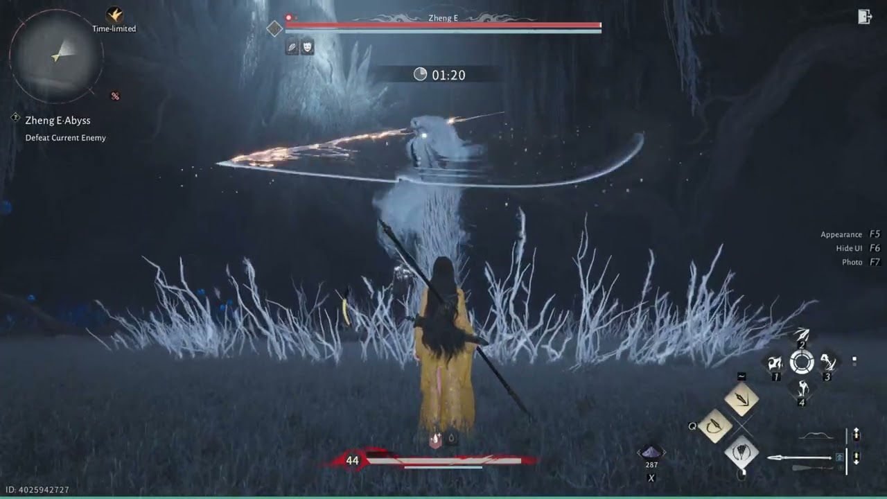Where Winds Meet - Zheng E Heavenquaker Spear Only No Hit Abyss Trials