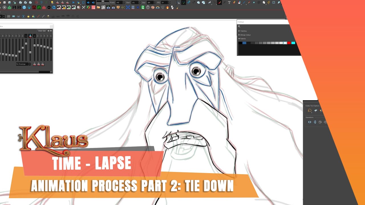 KLAUS | 2D Animation Time - Lapse  Part 2: Tiedown