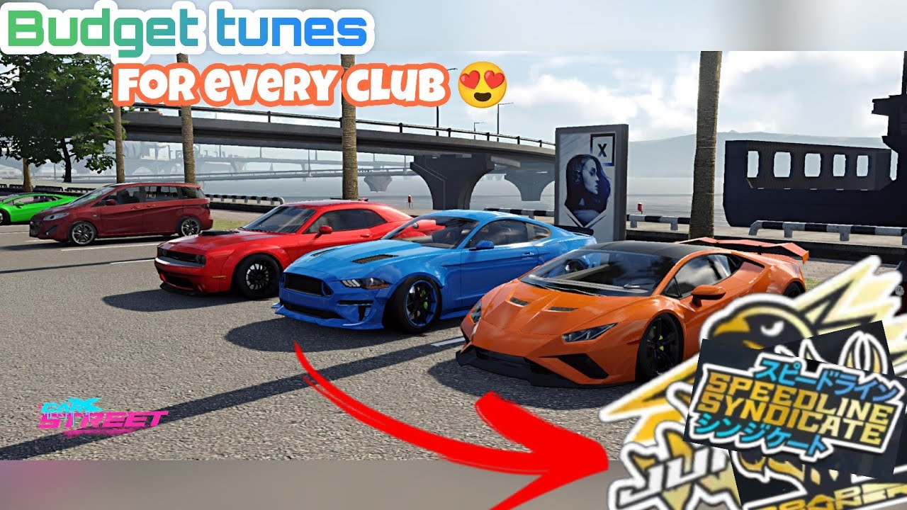 CarX street | Budget tunes for every single club with full setup | Engine and gearbox