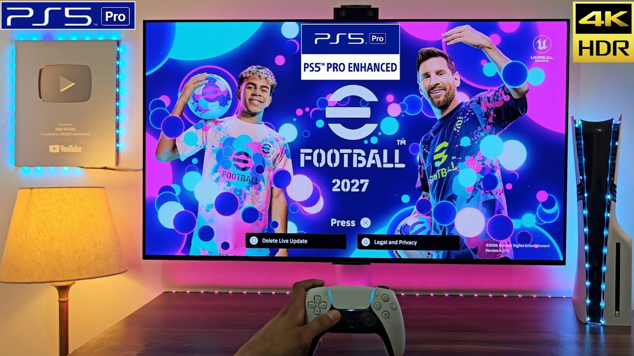 Efootball 2027 PS5 PRO 4K HDR 60FPS Геймплей