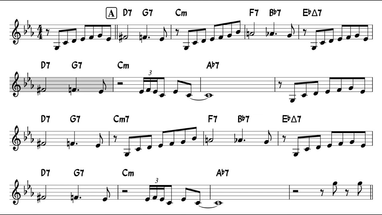 Jordu | Duke Jordan - Backing track / Play-along with Lead Sheet