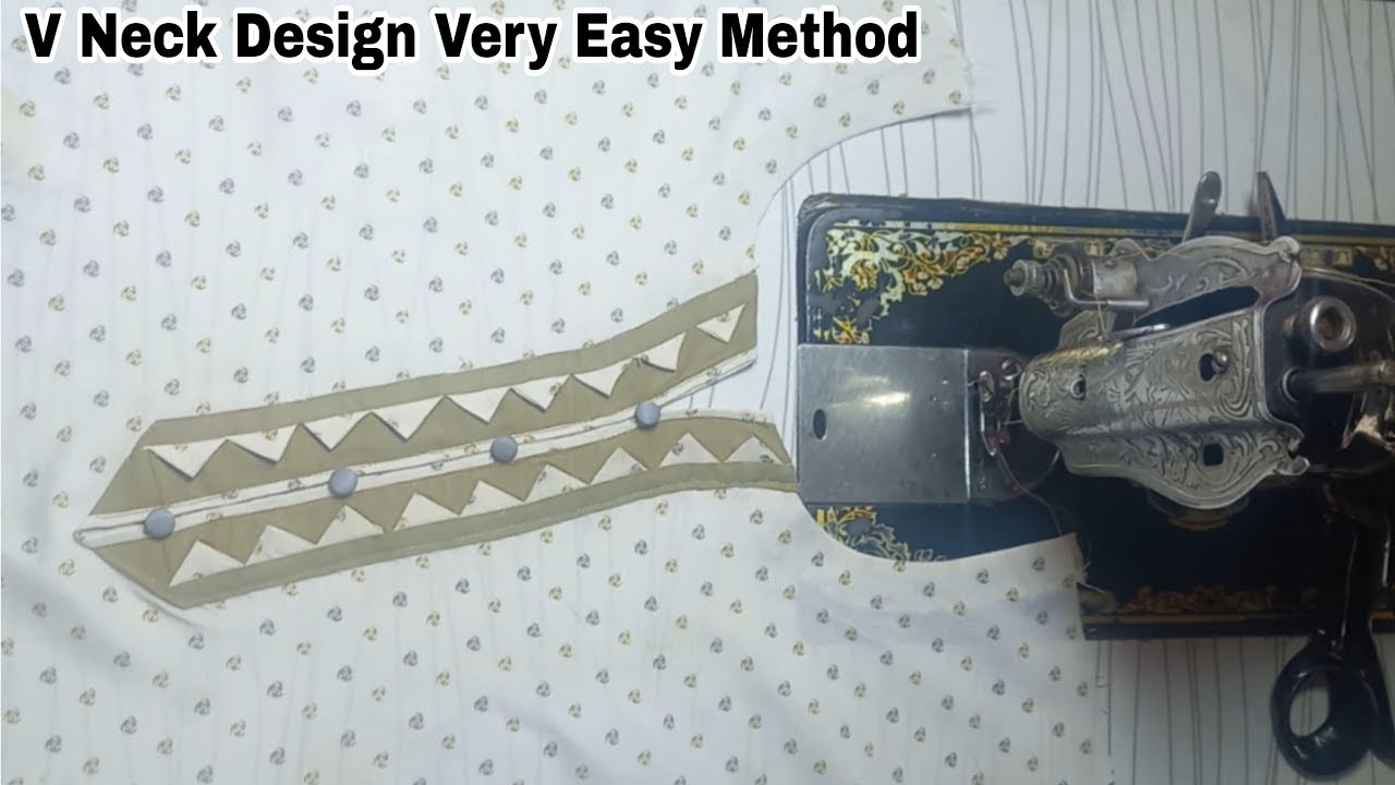 Latest Neck Design  Cutting Stitching/neck ka design for  kurti/v placket neck design/gala ka design