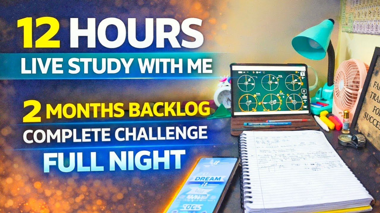📚 12 hour's Live Study Challenge 😱 1 Hours Focus Study 📖 | 15 Mints Break #neet2027 #neetaspirants