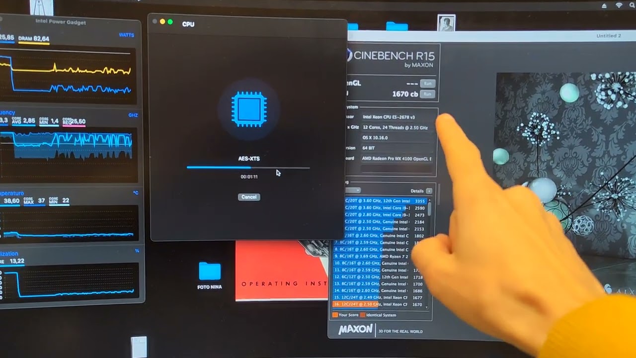 X99 2678 v3 Ddr3 macOs Opencore performance - intel power gadget wrong reading
