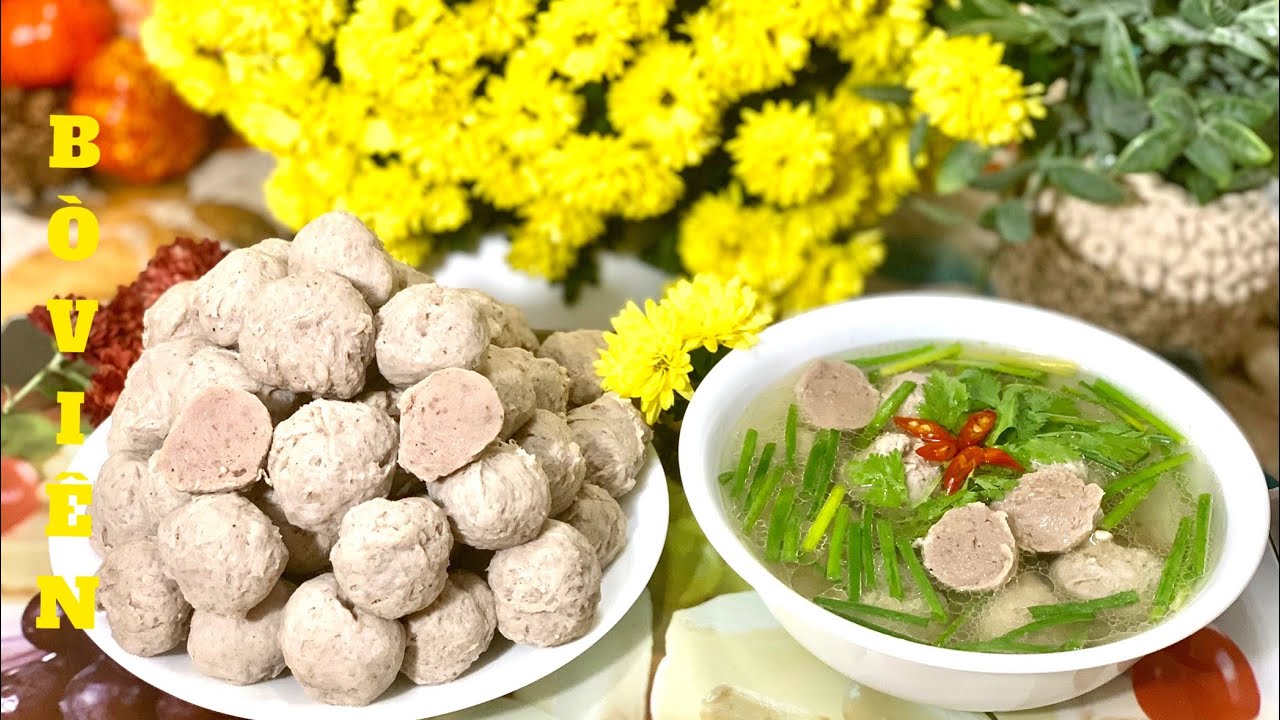 BÒ VIÊN- Cách làm BÒ VIÊN trắng, dai, giòn bất bại by Mi Xù