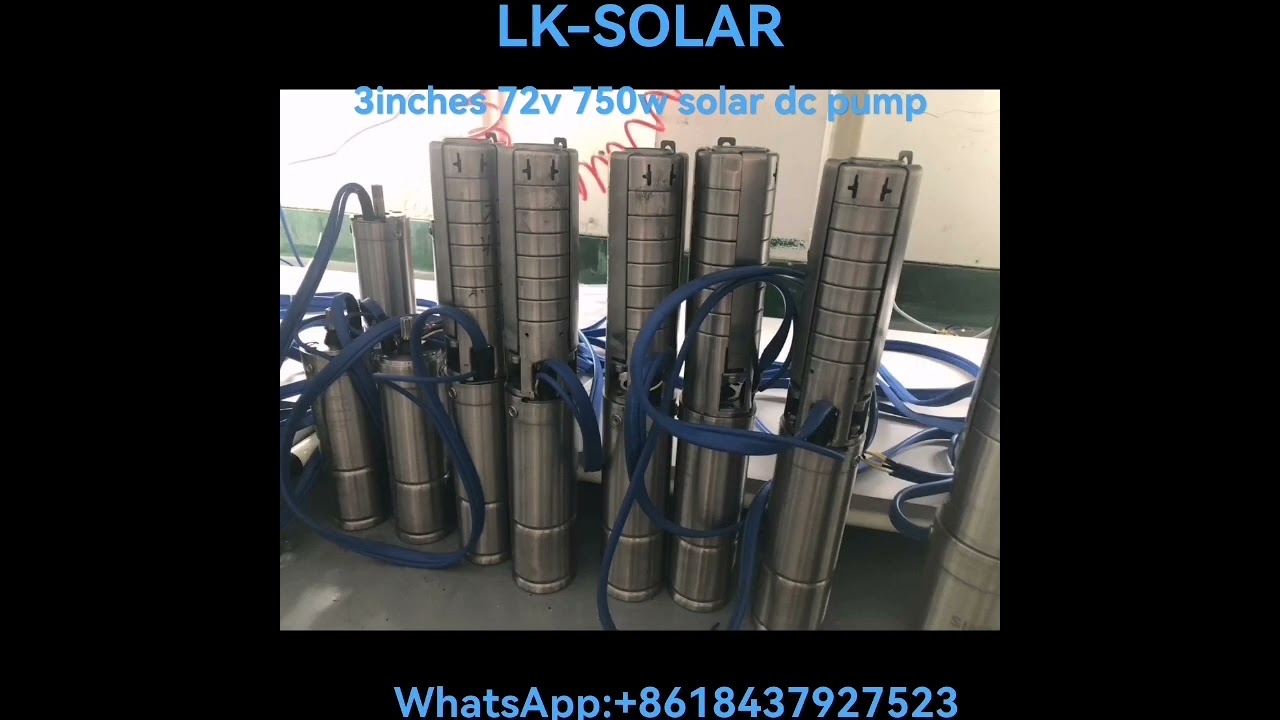 3inches 72v 750w solar dc pump with plastic impeller for shallow well from LK-Solar