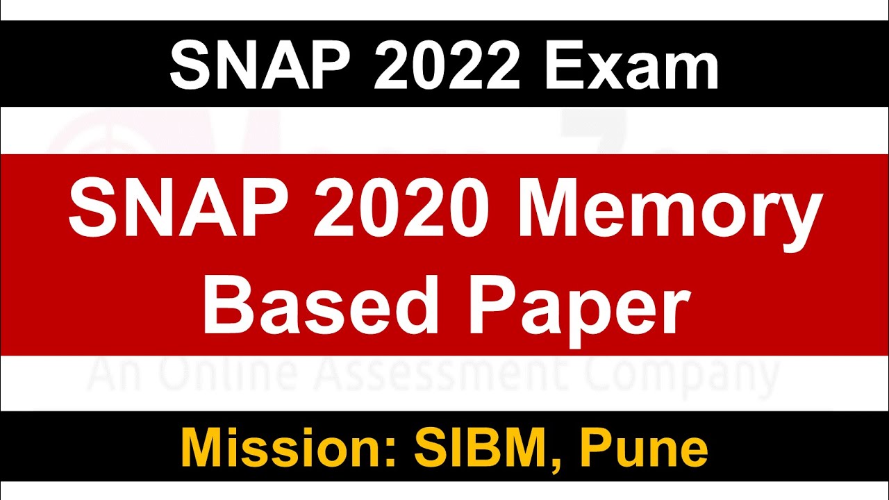 SNAP 2022 Exam: SNAP 2020 Memory Based Paper || Actual SNAP Questions || Must Watch