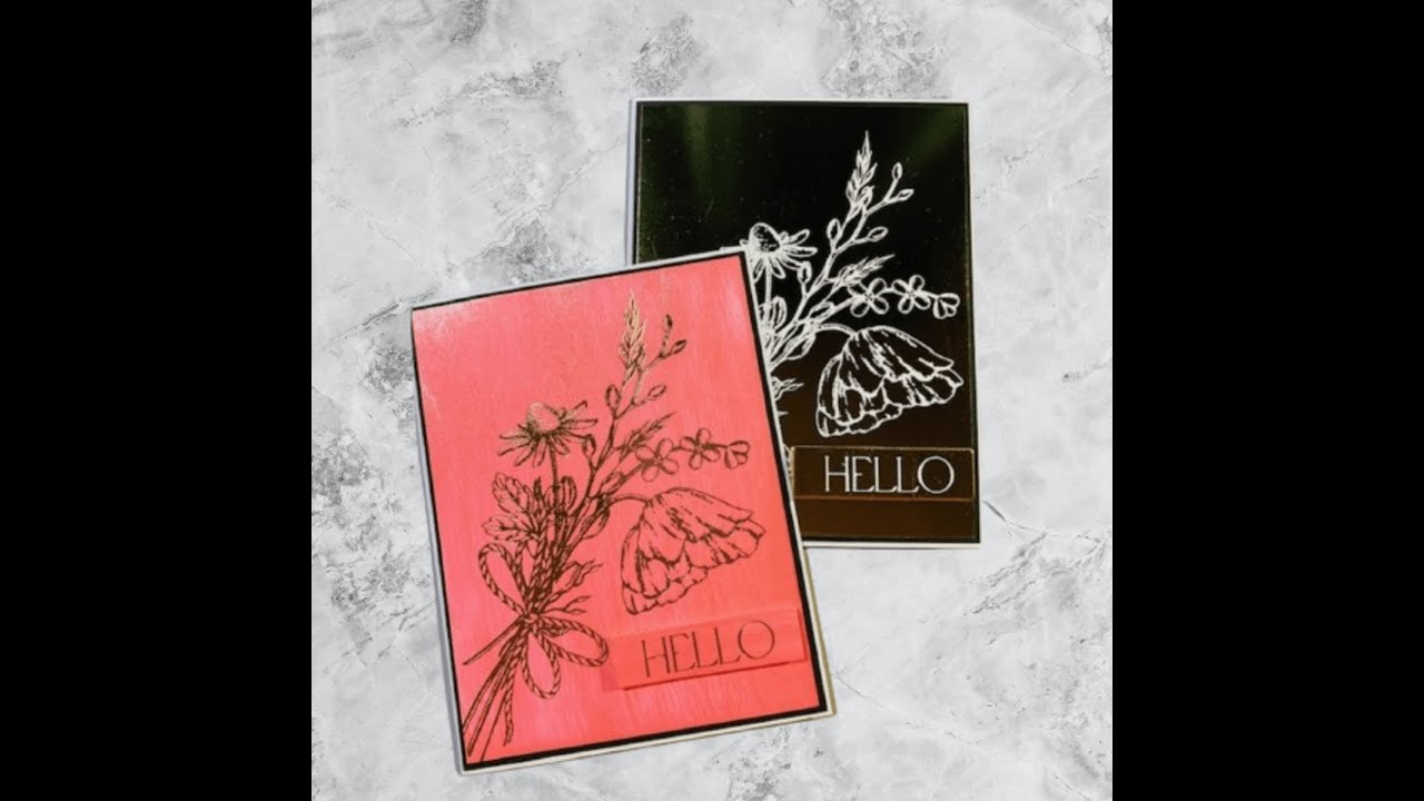 Spellbinders Hot Foil with BetterPress & Lisa Horton's Interference Ink A Friend Like You Bouquet