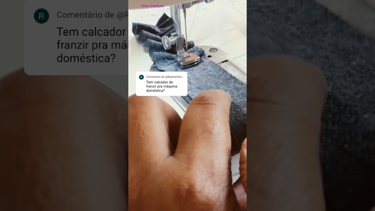 Veja como &eacute; o p&eacute; calcador de franzir na dom&eacute;stica -Tapete 👀🧵