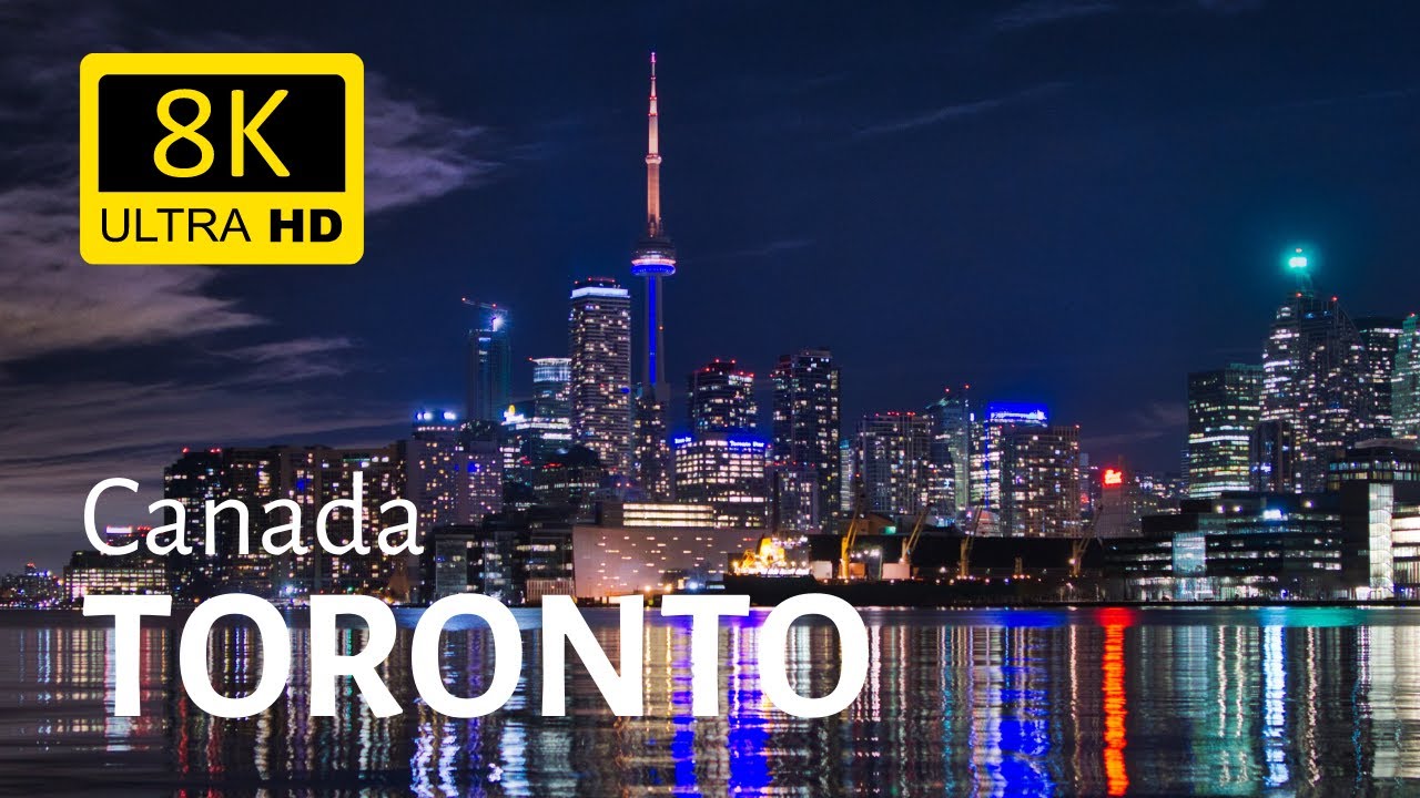 Toronto 🇨🇦 8K [Ultra HD] by Night & Day - Drone Views of Downtown Toronto