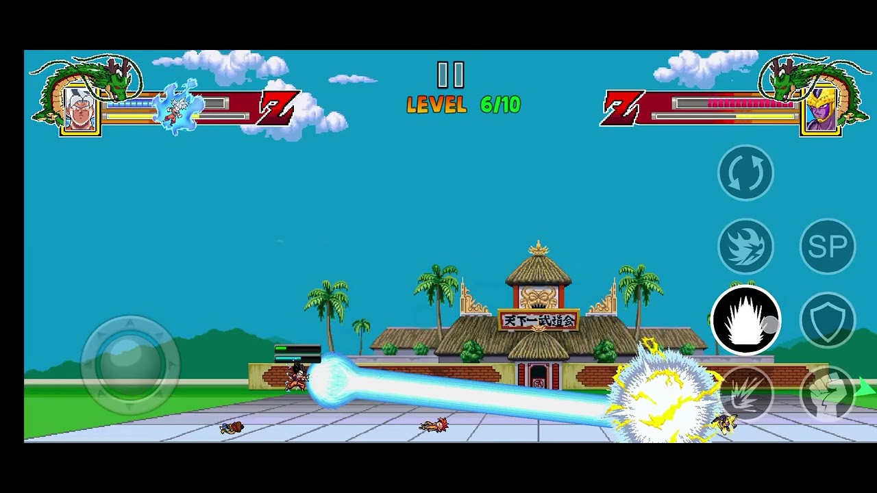 Playing challenge mode in power warriors with goku tui and changing to ssj 4 daima goku 