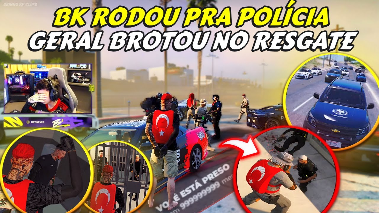 TODA PM ATRÁS DA TROPA | BK RODOU E FOI PRESO | GERAL BROTOU PRO RESGATE | F BK? - BKINHO RP CLIP'S