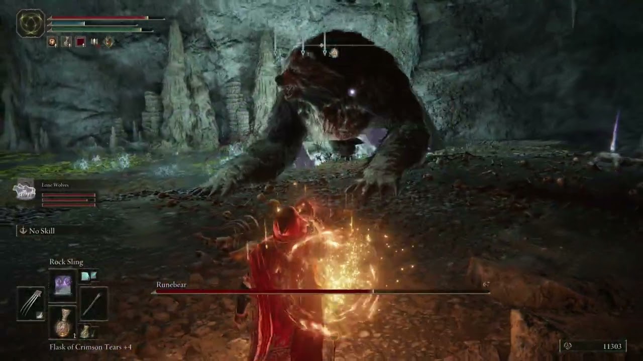 Elden Ring Runebear Boss Fight as Mage