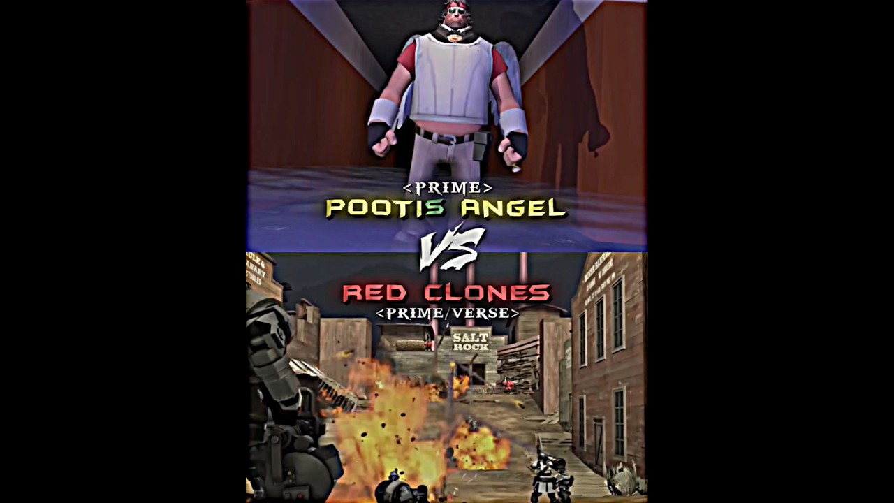 Pootis Angel Vs Red Clones | #vs #edit #vsedit #vsbattle #shorts #tf2 #popular #fyp