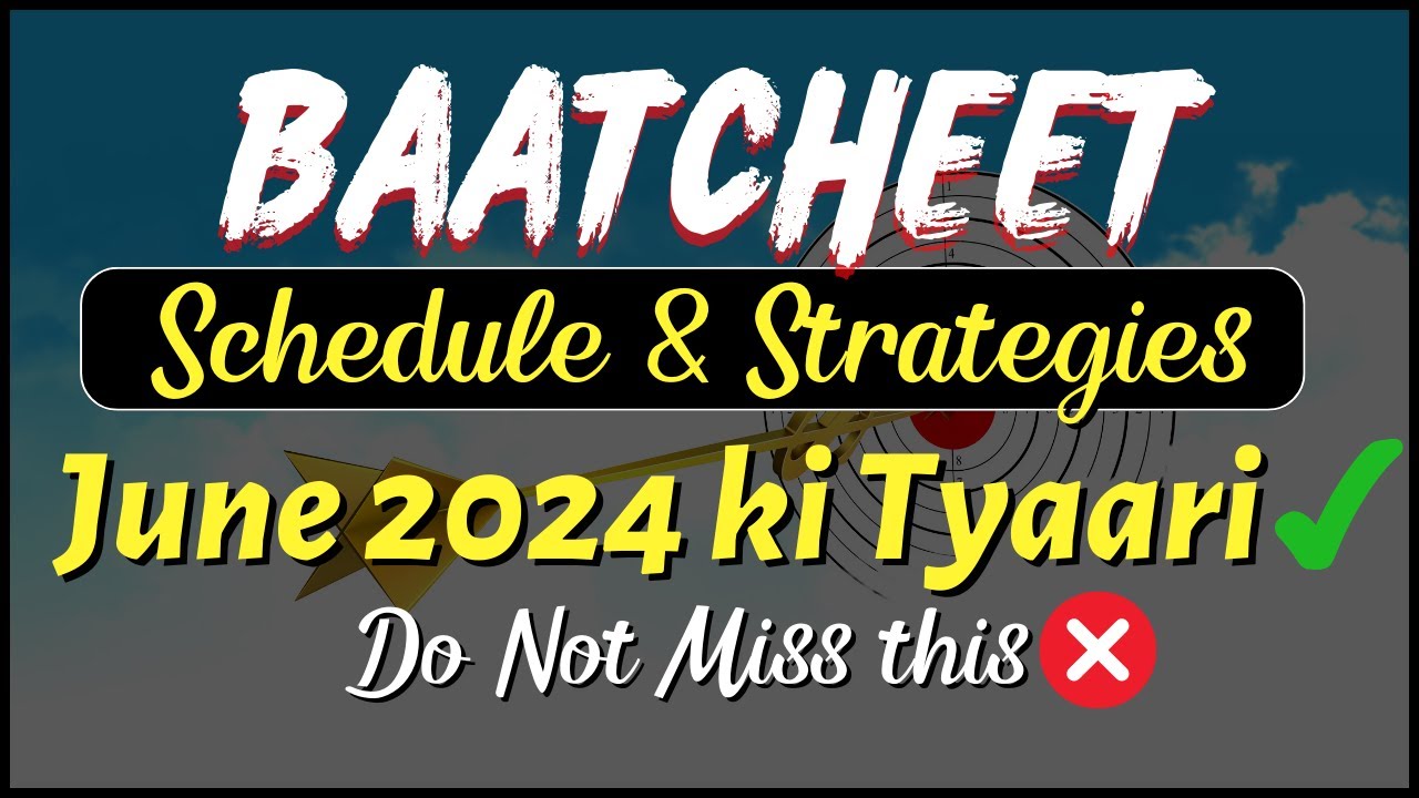 Schedule & Strategies for CA Foundation June 2024 | Baatcheet Session | CA Hardik Manchanda |