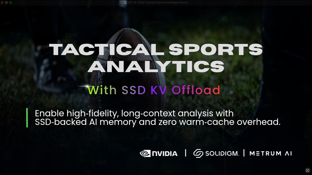 Tactical Sports Analytics at Scale with Solidigm KV Cache Offload