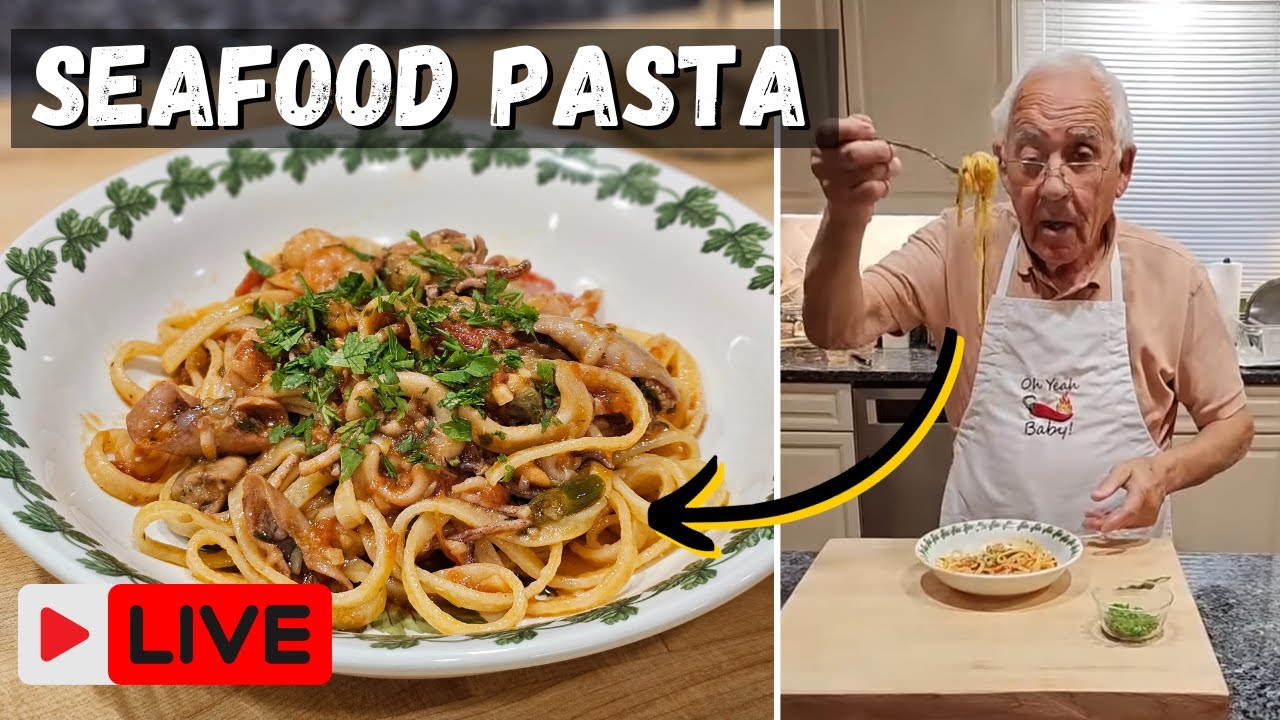 Linguine with Seafood in a Red Sauce by Pasquale Sciarappa