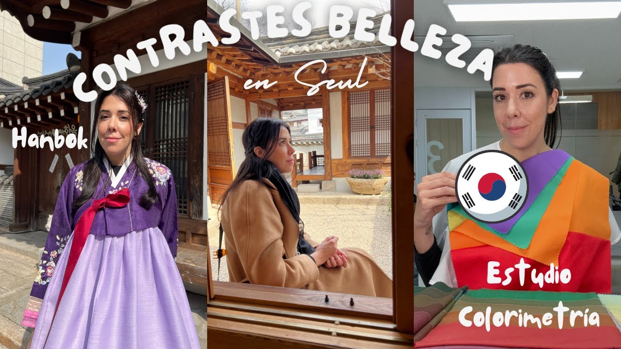 ESTUDIO de COLORIMETRÍA ¿Qué TONOS me quedan BIEN? Me PONGO un HANBOK | CONTRASTES en SEÚL