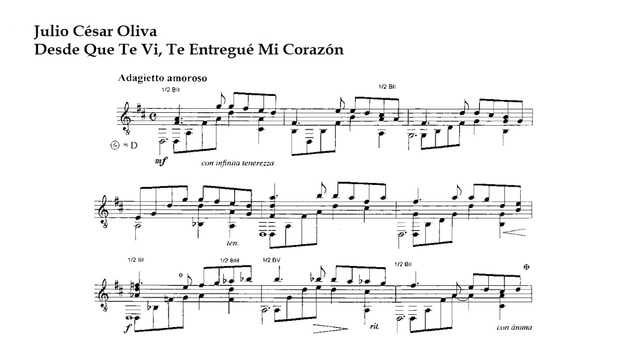 J. César Oliva. Desde Que Te Vi, Te Entregué Mi Corazón