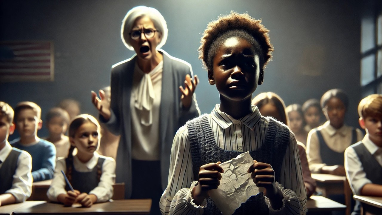 MAESTRA RACISTA HUMILLA A UNA NIÑA NEGRA, SIN SABER QUE ES LA HIJA DEL DIRECTOR