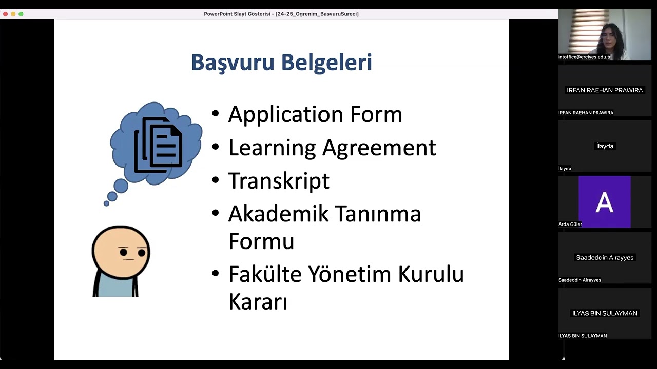 2024-2025 Akademik Yılı Öğrenci Öğrenim Hareketliliği Belge Süreçleri - Öğr. Gör. Pınar ÖZTAŞKIN