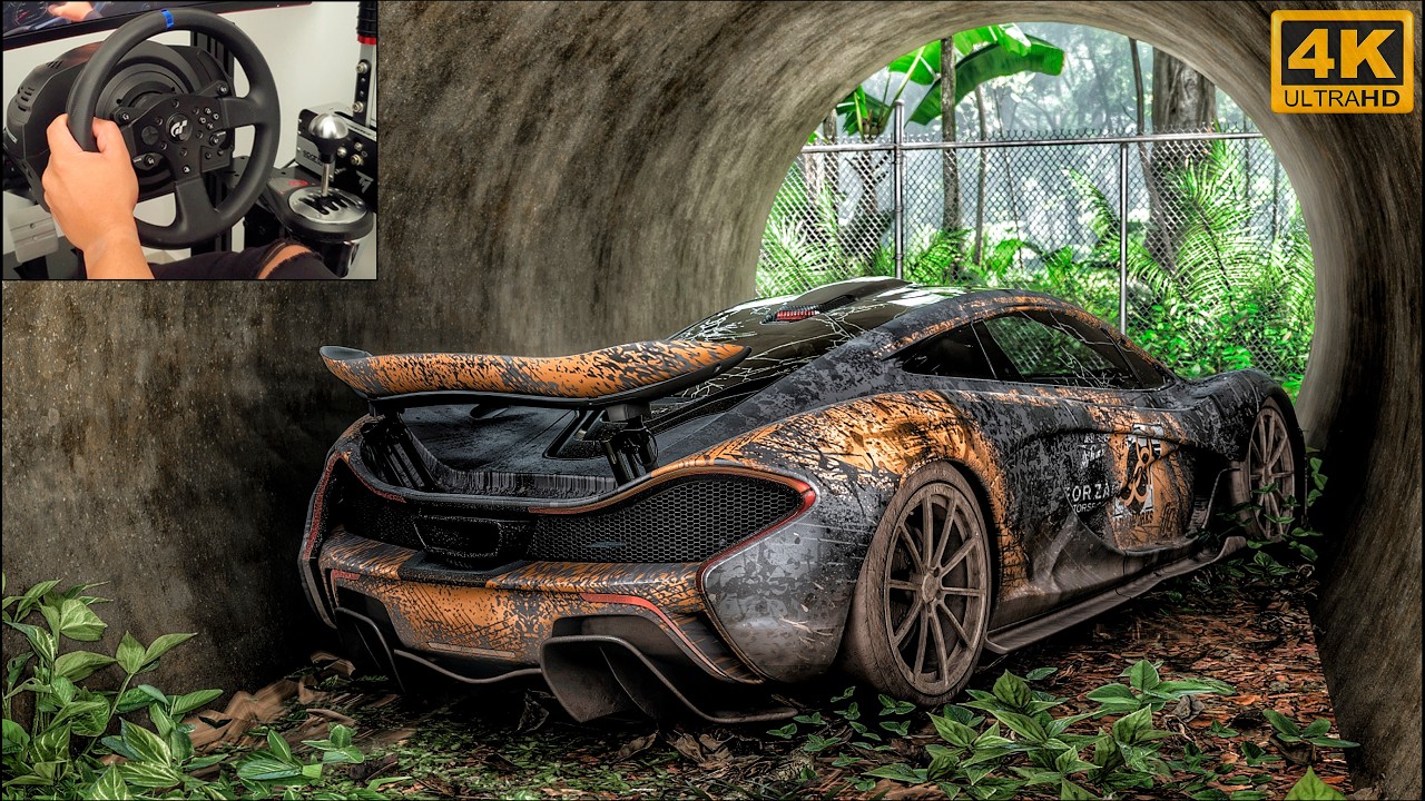 Rebuilding a MCLAREN P1 - Forza Horizon 5 - Gameplay using Thrustmaster T300RS - 4K Ultra HD.