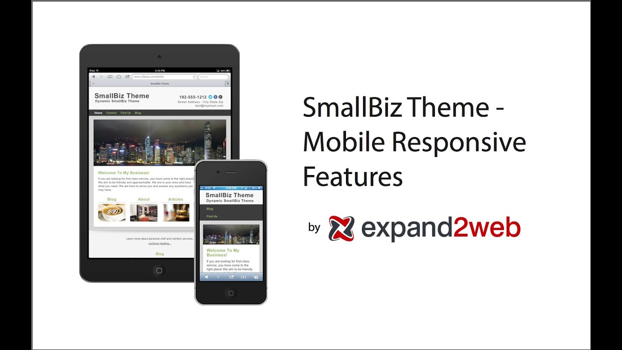 SmallBiz Dynamic WordPress Theme - Mobile Responsive Layout