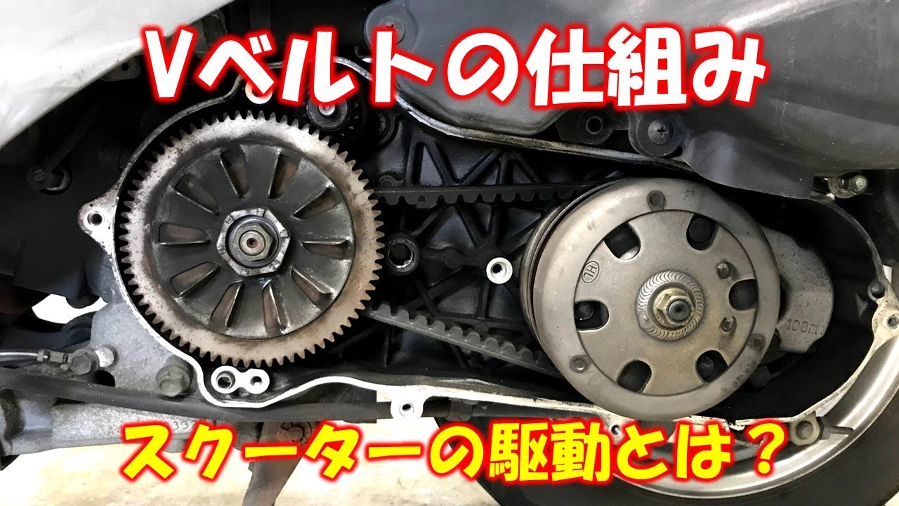 Ｖベルトの仕組み【スクーターの駆動とは？】