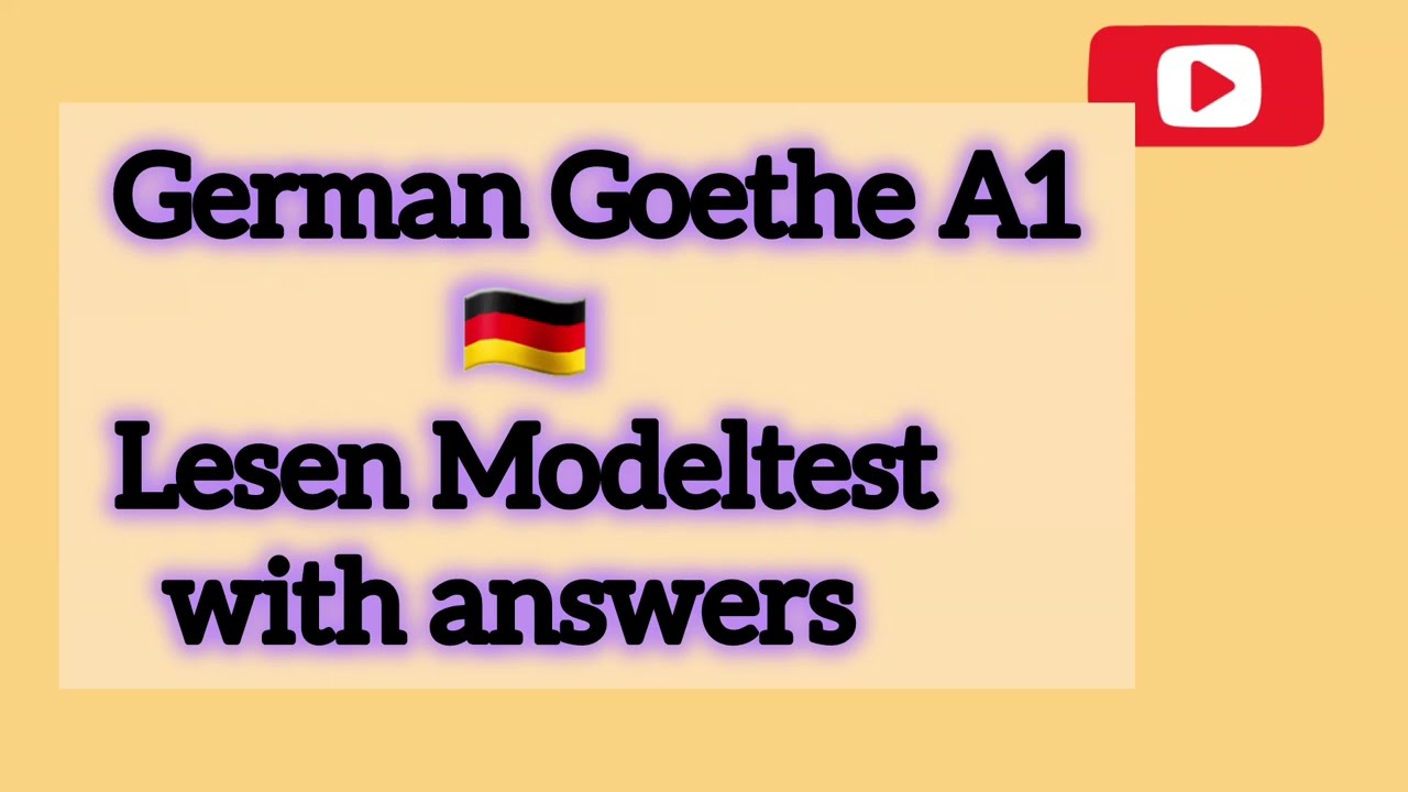 #(119) Lesen A1 Modelltest||with answers  |Goethe Zertifikat A1 || Telc Deutsch A1